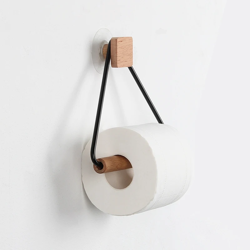 

5 Styles Toilet Paper Towel Dispenser Wooden Paper Roll Holder for Bathroom Contact Paper Holder Household Storage Rack