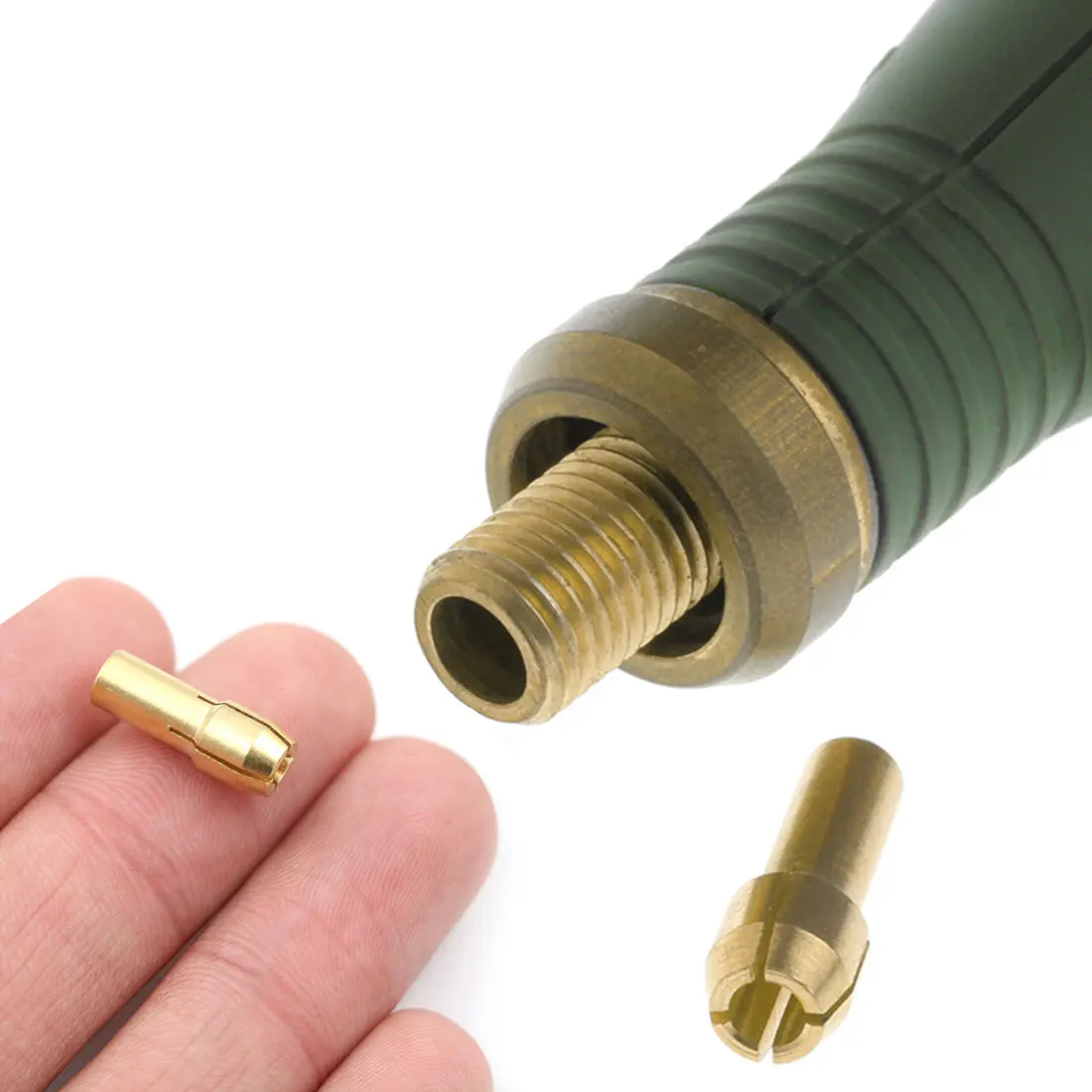 

Electric Grinder Chuck Polishing Engraving Machine Electric Drill Copper Sandwich Brass Chuck Dremel Accessoires Machine 10Pcs