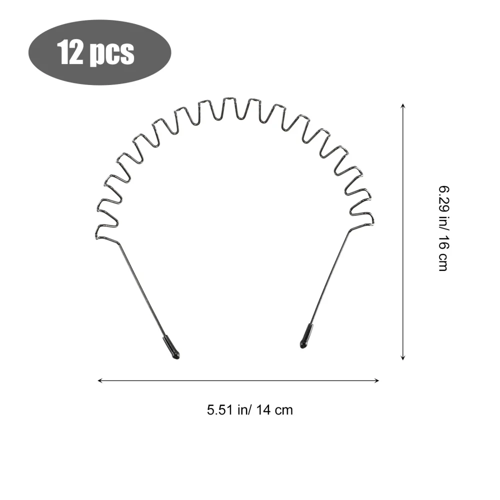 

12pcs Practical Unisex Hair Hoops Sports Hair Hoops Face Washing Hairbands