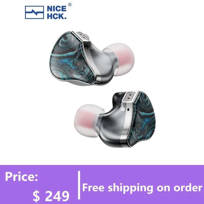 NiceHCK Topguy флагманские Hi Fi наушники спортивные IEM 10 мм титановый Магниевый сплав