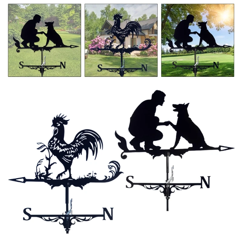 

Spray Paint Gardening Garden Decoration Sign Weather Vane Retro Farm Scene Garden Stake Weathervane Measuring Tools