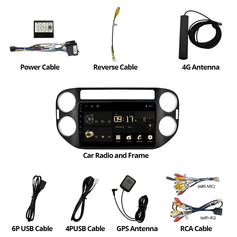 

TIEBRO 2din Android 9.0 Car Radio For Volkswagen Tiguan 2010--2017 Car Multimedia Video Player GPS Navigation 2Din Autoradio