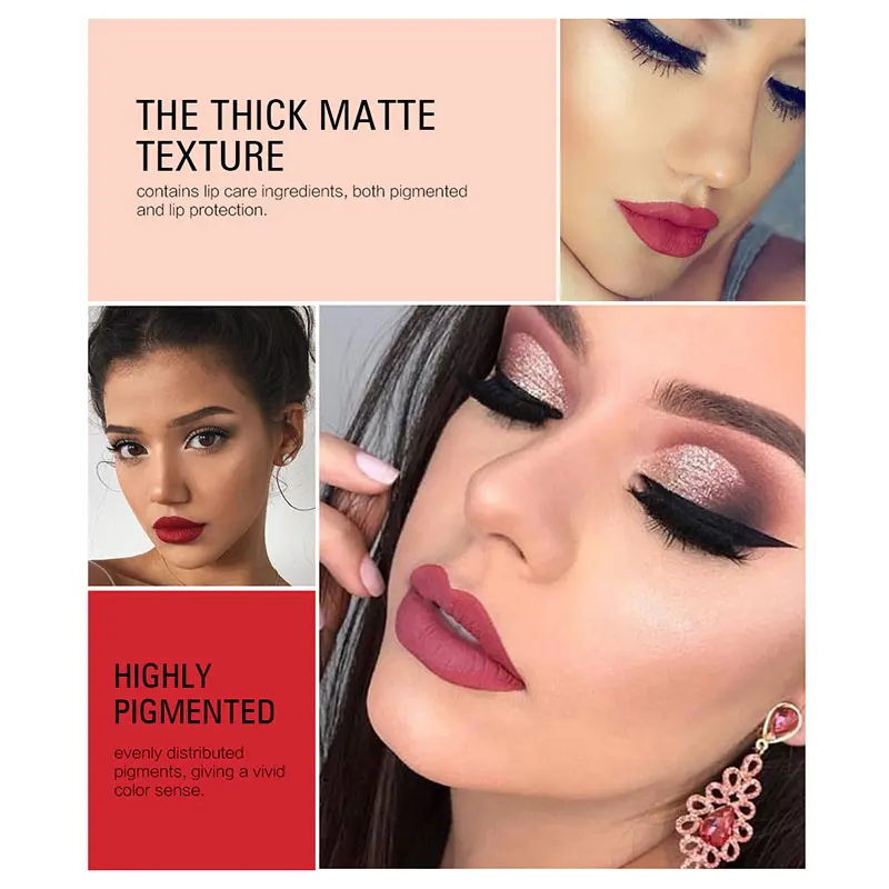 

Long Lasting Waterproof Liquid Pencil Matte Lipstick Lip Makeup Nonstick Cup for Makeup SOYW889