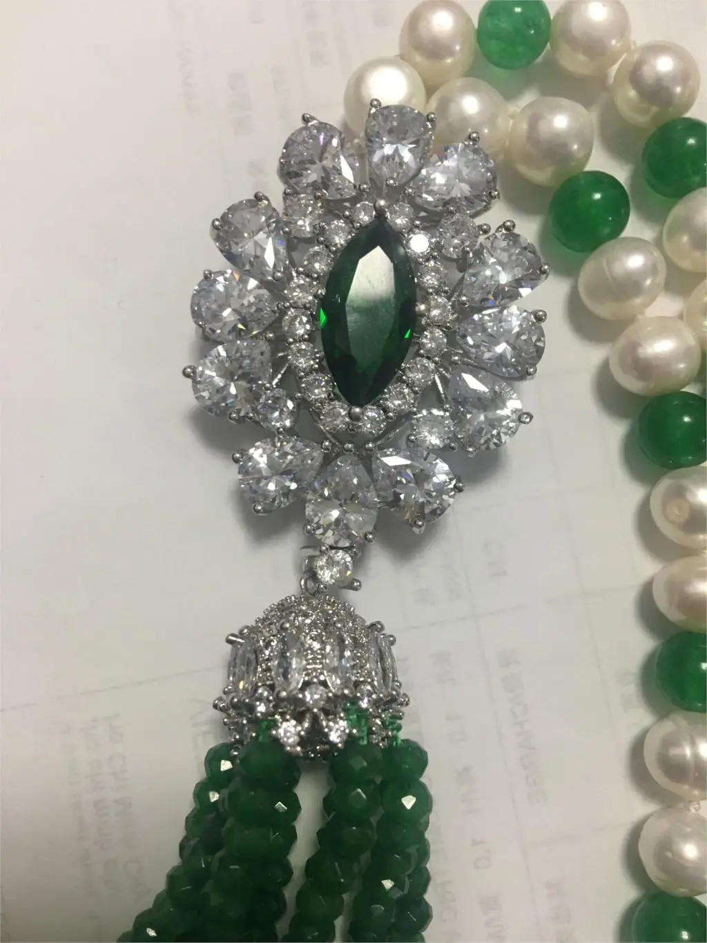 Длинное ожерелье-цепочка с натуральным пресноводным жемчугом 9-10 мм - купить по