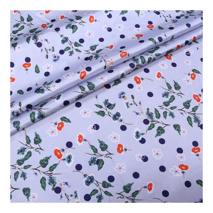 

silk stretch satin fabric customized summer small floral soft and slippery satin cheongsam dress dress haute couture silk fabric