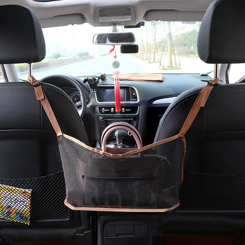 Автомобильный сетчатый органайзер Сетчатая Сумка для спинки сиденья барьер