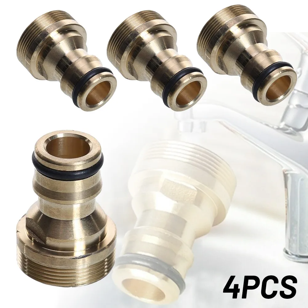 4pcs Garden Hose Quick Connect Brass Connectors M22 Female & M24 Male Threaded