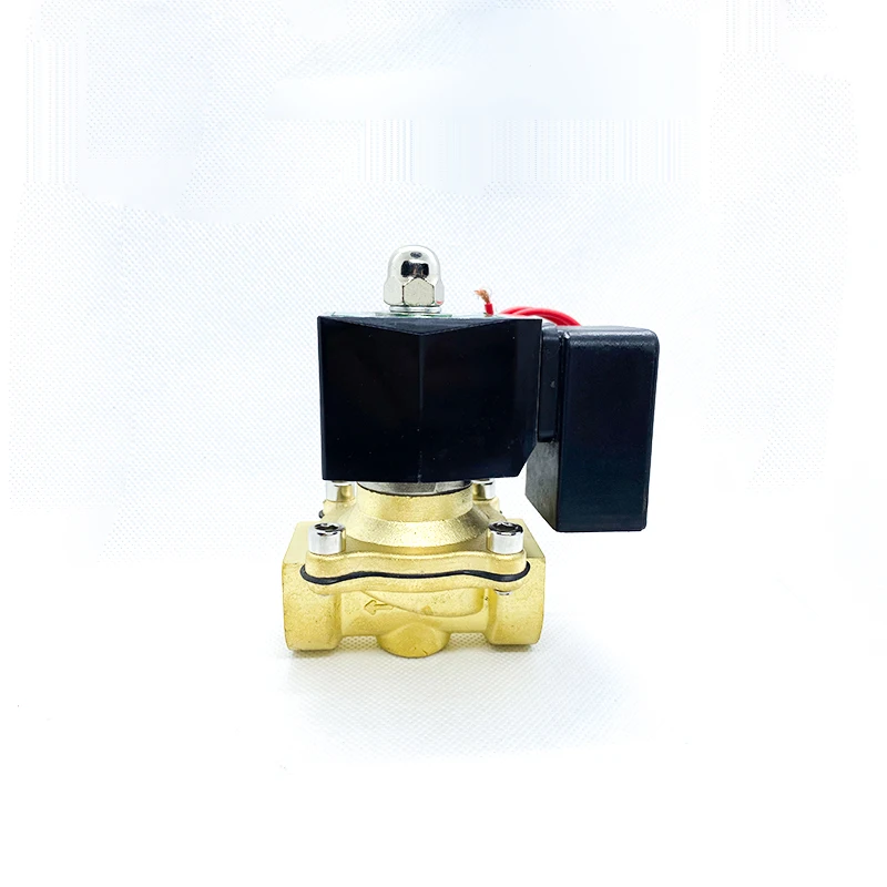 1/2 "Нормально закрытый латунный 24VDC 12VDC 110VAC 220v газовый не горячий Соленоидный