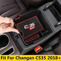 car center console armrest storage box organizer tray plastic cover kit trim accessories interior for changan cs35 2018 2020