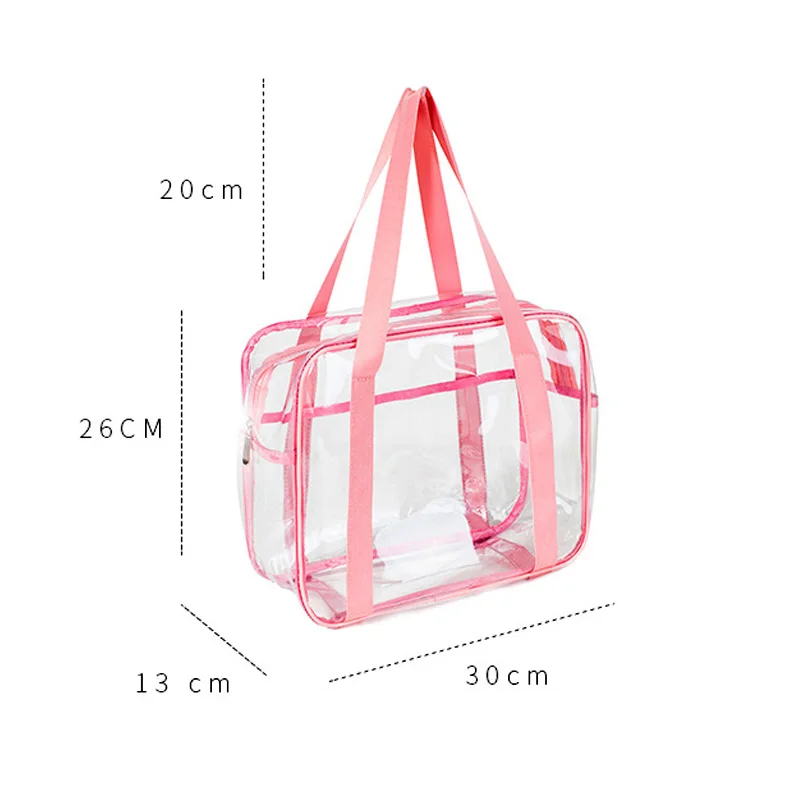 2020 New Storage Bag Large Capacity Transparent Wash Bag Pvc Handbag Storage Cosmetic Bag
