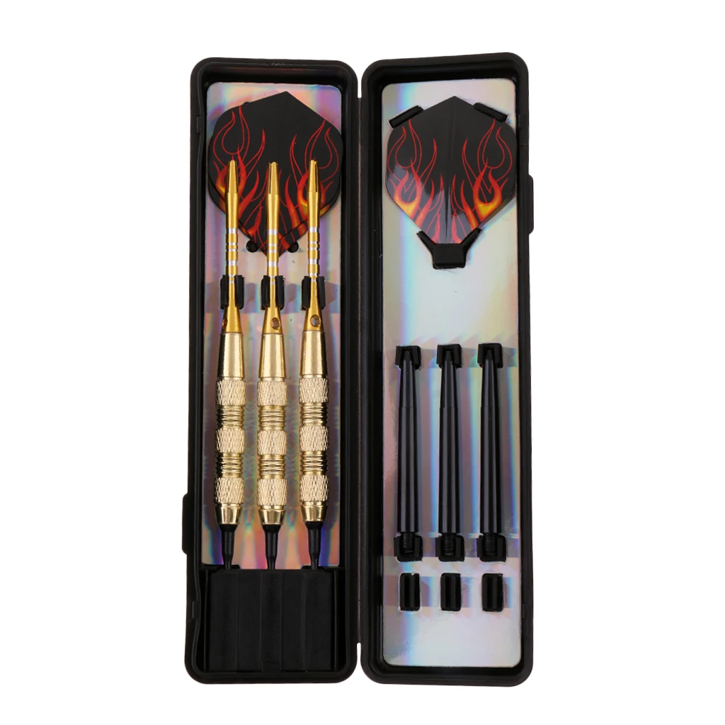 

3Pcs 18 Grams Soft Tip Darts Set with Dart Storage Case - Iron Brass Barrels