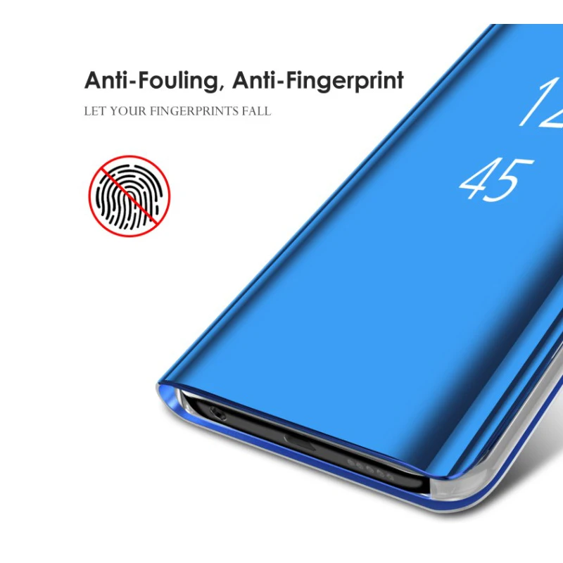 

Mirror Flip Case leath phone case For Samsung Galaxy A10 A30 A40 A50 A70 A80 M20 M30 J6 S7 S8 S9 Plus S10 plus case Note10Pro8/9