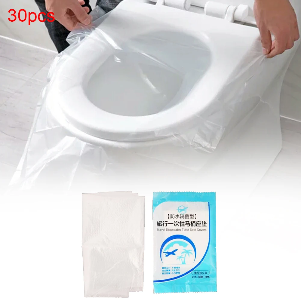 30 шт. универсальное домашнее одноразовое покрытие на сиденье унитаза прозрачная