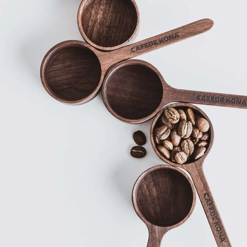 Деревянная ложка для кухни в виде грецких кофейных зерен | Дом и сад