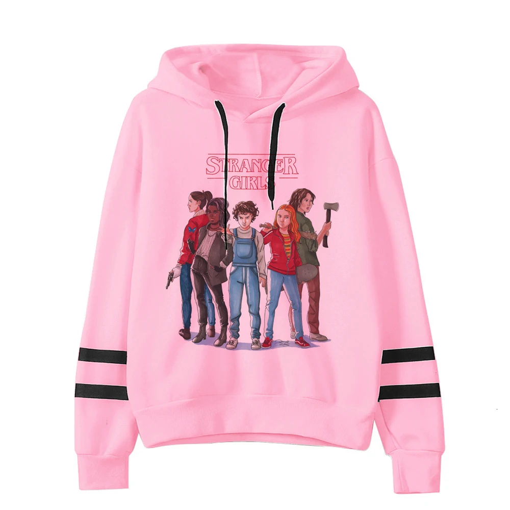 Странные вещи 3 Толстовка Женская толстовка с капюшоном толстовки Kpop Kawaii корейский негабаритный Harajuku Хип Хоп Толстовка