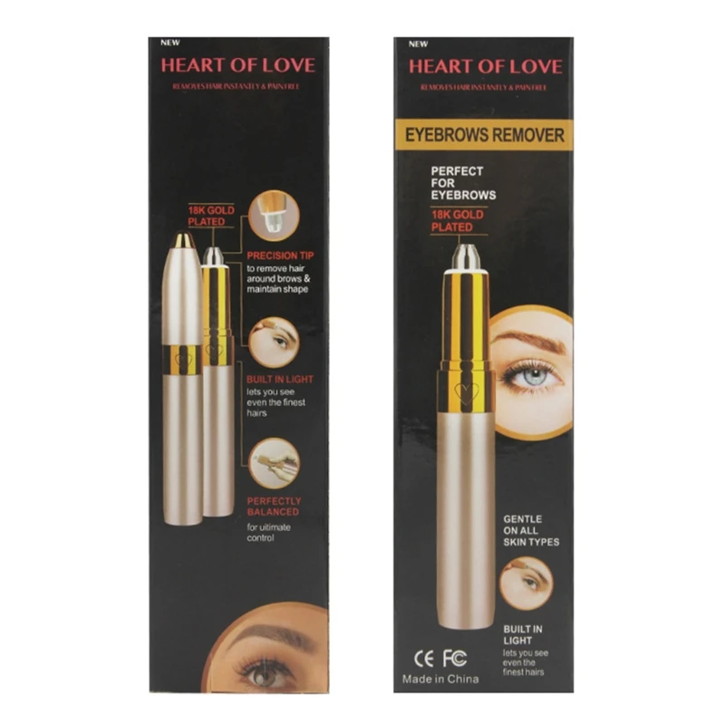 

Eyebrow Epilator Lipstick Electric Eyebrows Trimmer Eye Brow Shaver Painless Make Up Face Hair Remover USB Rechargeable