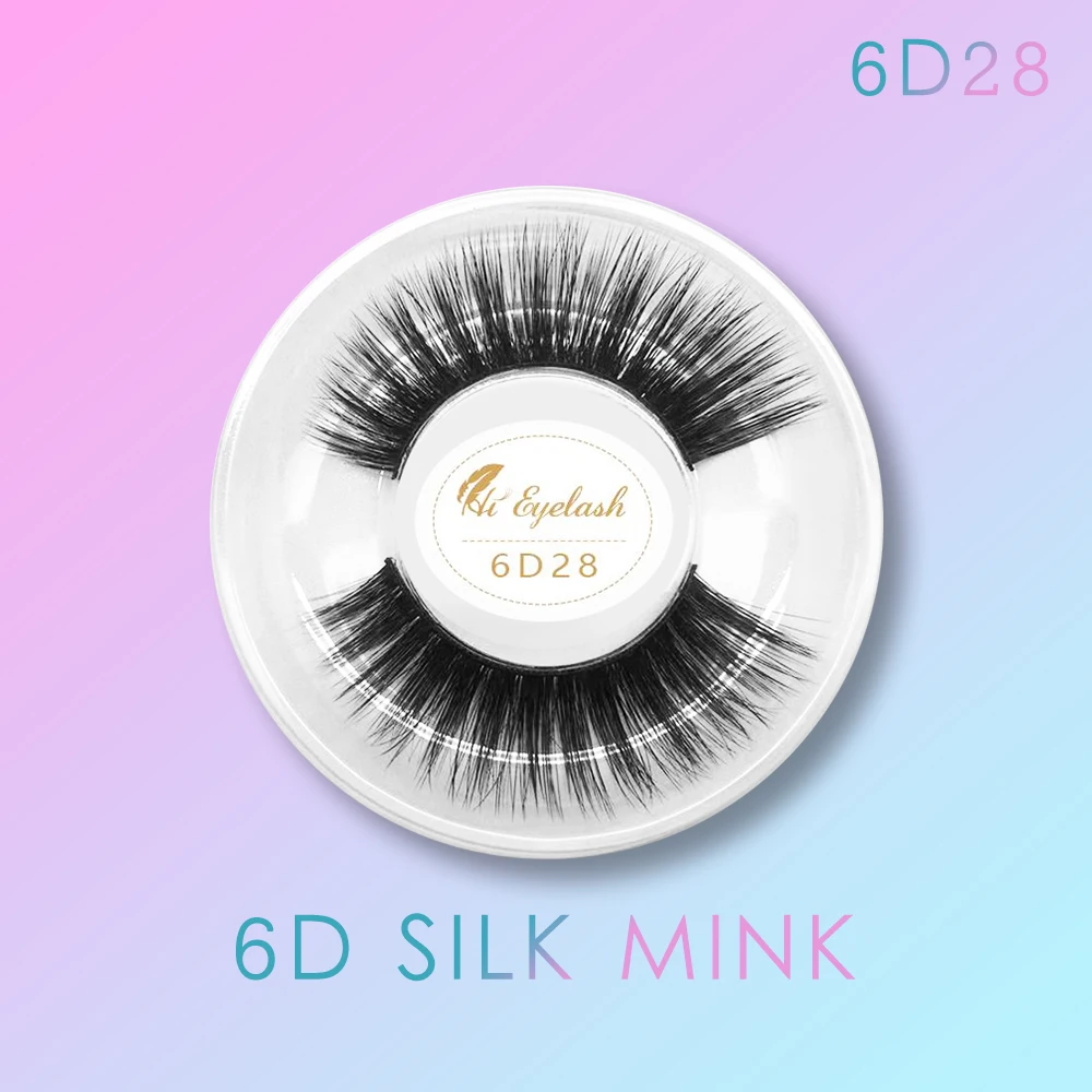 Накладные ресницы из искусственной норки Натуральные Искусственные 6D шелковые
