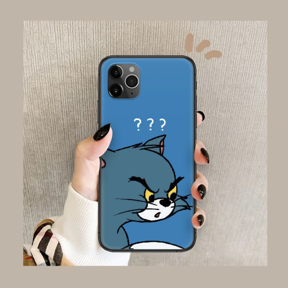 

Tom Cat Jerry Rat Couple Phone Case Cover Hull For iphone 5 5s se 2020 6 6s 7 8 12 mini plus X XS XR 11 PRO MAX black Cell