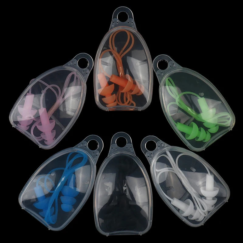 

Soft Swimming Earplugs Case Protective Prevent Water Protection Ear Plug Waterproof Soft Silicone Swim Dive Supplies