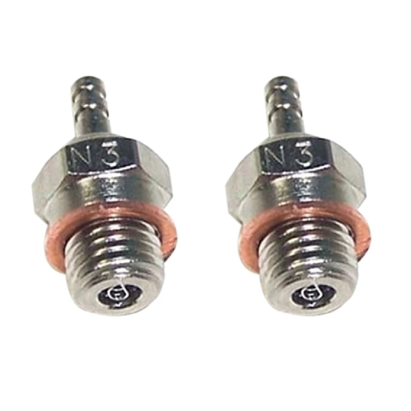 

2X N3 Hot Glow Plug Spark For HSP 70117 1/10 1/8 RC Buggy Truck Vertex SH Nitro Engine Parts