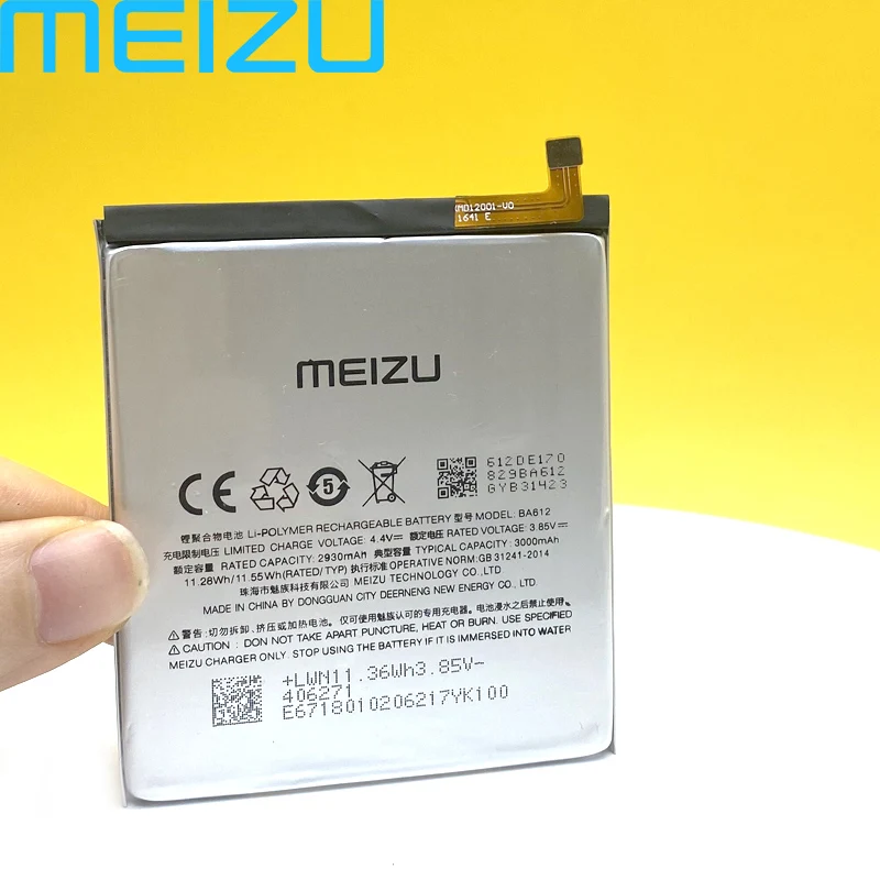 Оригинальный аккумулятор Meizu BA612 3000 мАч сменный на мобильный телефон для M6 12M M5M612Q