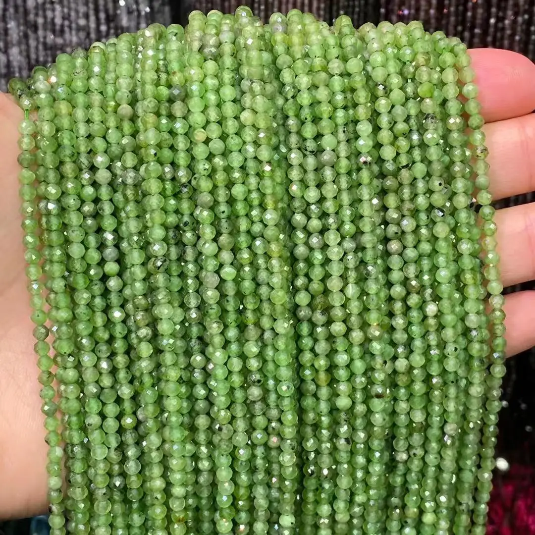 

Бусины из натурального зеленого камня яшма, Размер 2/3/4 мм, 15 дюймов/нитка