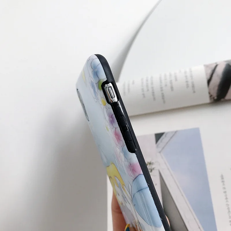Cute Snow White Alice Princess smooth Phone Case For iPhone 6 6S 7 8 Plus X XR XS Max Cases Soft IMD Silicone Back Cover Coque |