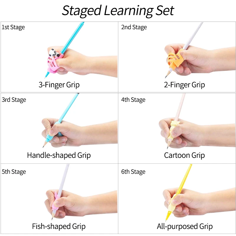 16 шт./компл. детский держатель для карандашей силиконовые инструменты