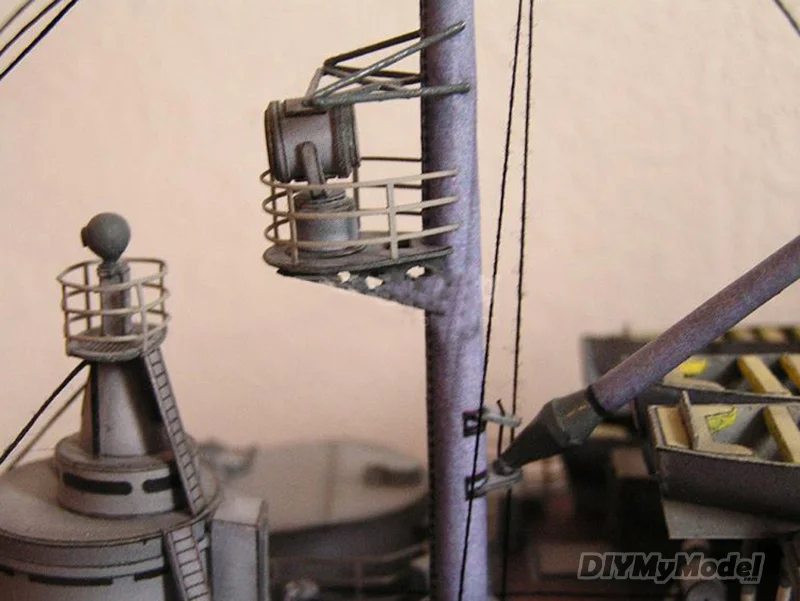 DIYMyModeI-modelo de papel blindado cruiser tsaorelik, bricolaje, artesanal, Kit de papel, hecho a mano juguete, rompecabezas, regalo, utillaje de pel&iacute;cula, 1: 200-2