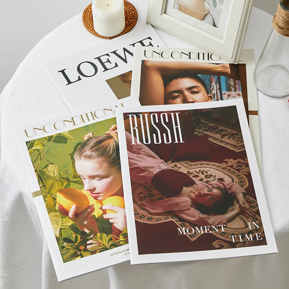 Photography Props 2 in1 Fashion Magazine Cover Notebook Background Decoration Photo Studio Backdrops Shoot Accessories Ornament