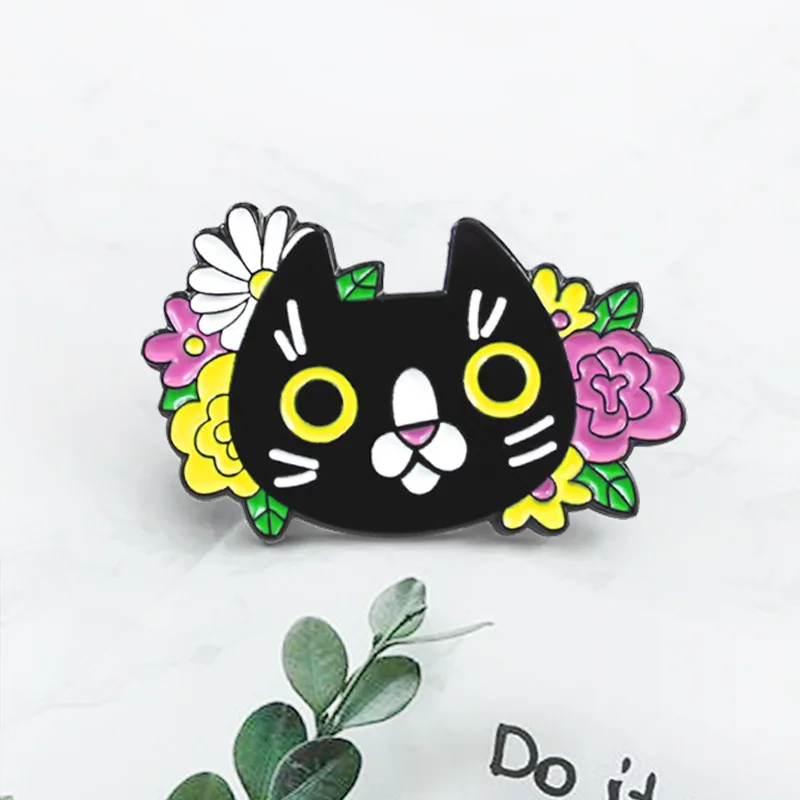 Забавный Скелет серия кошек и собак Модная креативная брошь в виде капли масла