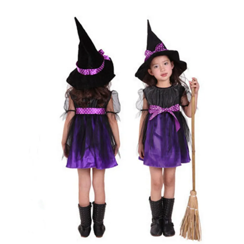 Платье на Хэллоуин для девочек костюм косплея с ведьмой из аниме карнавальное