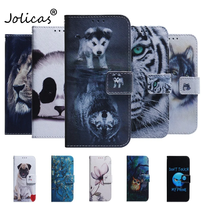For Huawei Honor View 20 Case Wolf Panda Magnetic Flip Wallet Cover For Huawie Huawai Huwawei Honor View 20 Phone Cases 6.4"
