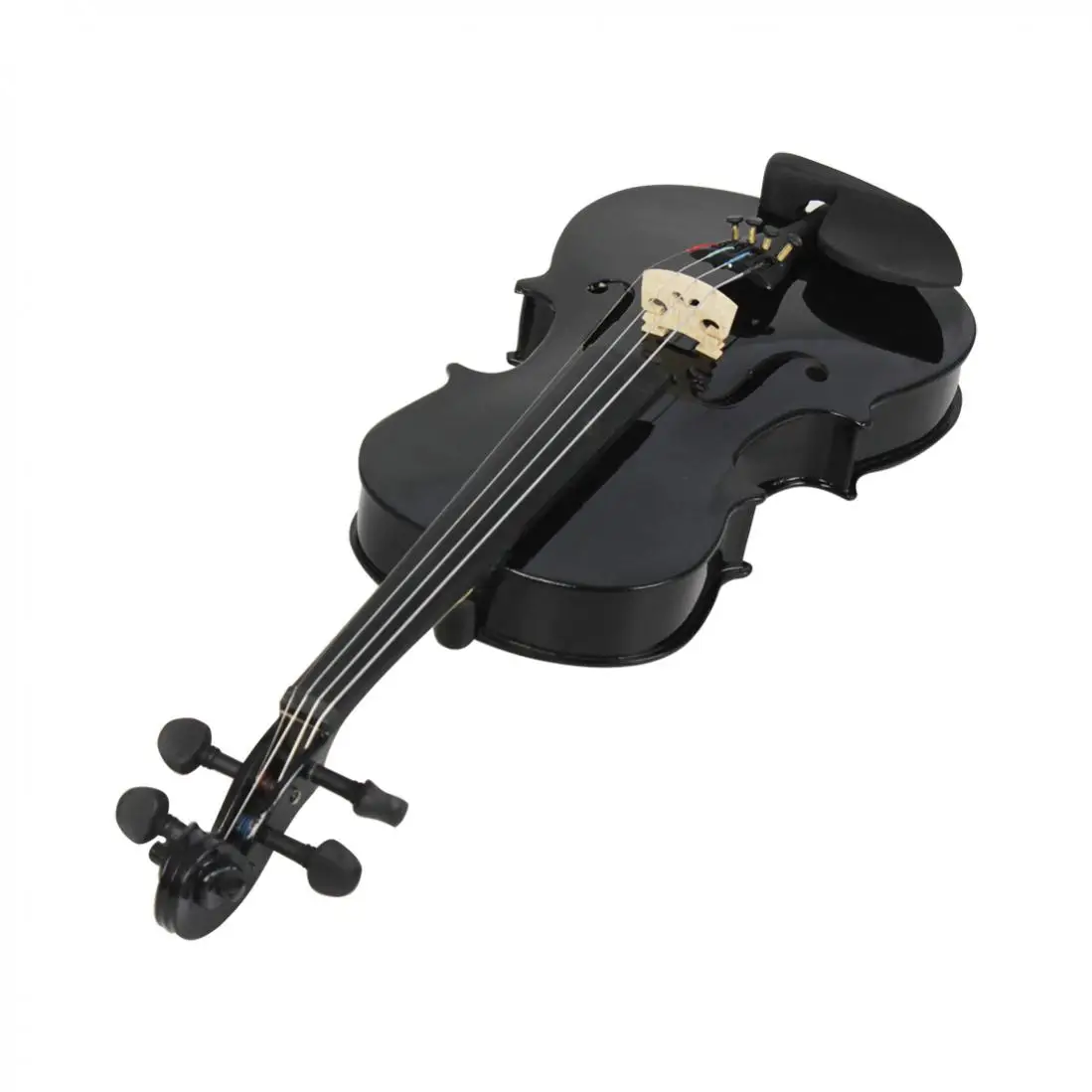 1/8 Black Acoustic Violin Fiddle with Case & Bow & Rosin for Students Kids Beginner