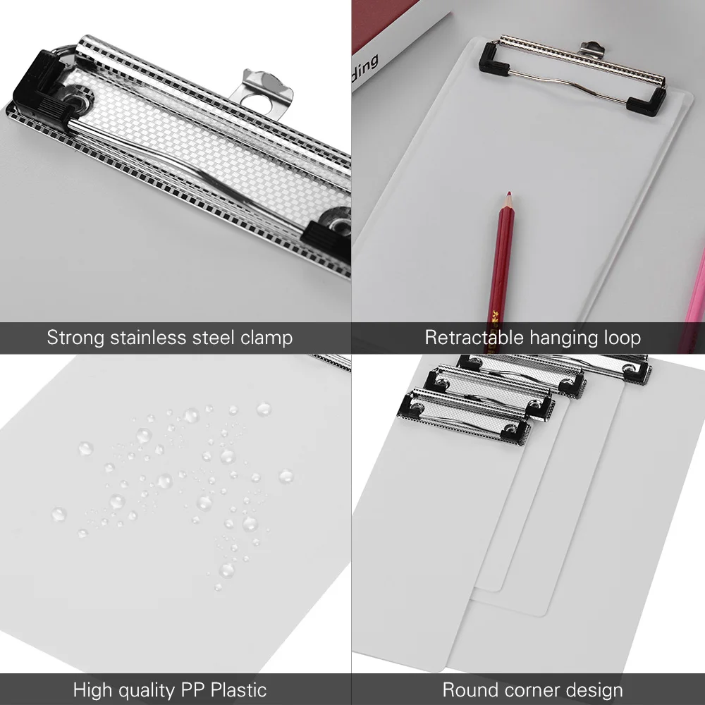 Пластиковая папка для бумаг металлический зажим блокнот письма документов