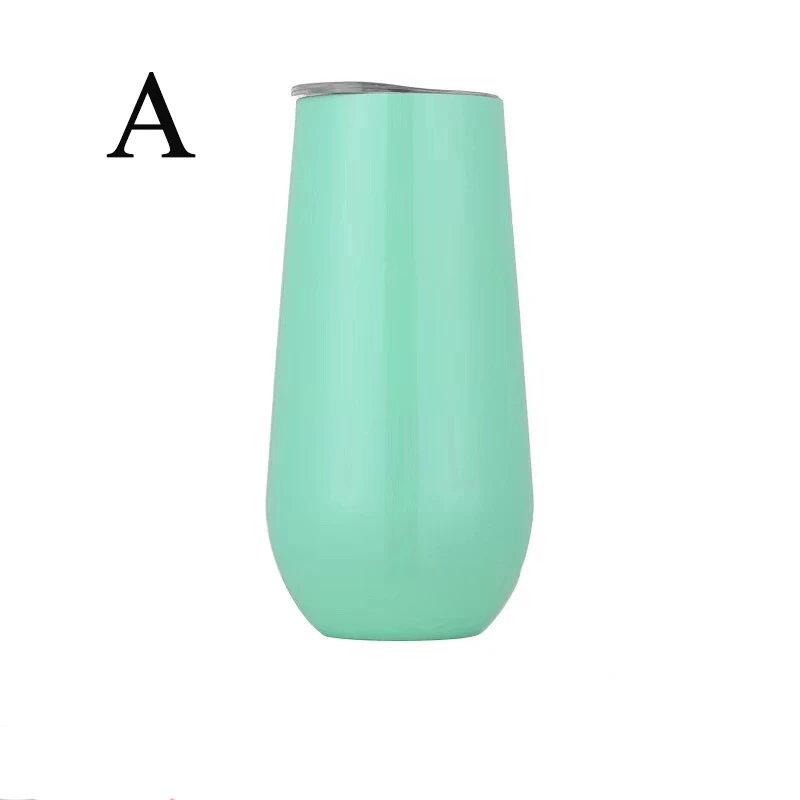 6 унций винный стакан шампанское пиво 22 цвета с крышкой стеклянный термос из