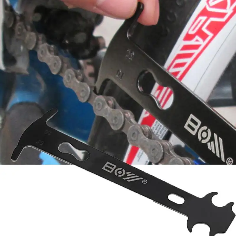 New Portable Steel Bicycle Chain Wear Indicator Checker Bike Gauge Tools Repair Color Road MTB Accessories Black D1O1 | Спорт и