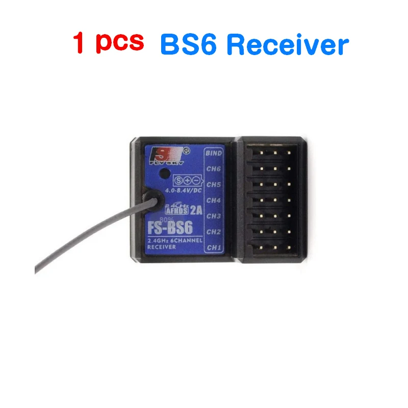

FlySky FS-BS6 Receiver 2.4Ghz 6CH AFHDS2 for FlySky FS-GT5 FS-IT4S Transmitter 6 Channel Receiver RC Car Boat Parts