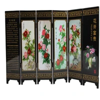 china lacquer ware old hand painting belle collectibles beauty screen nice fold