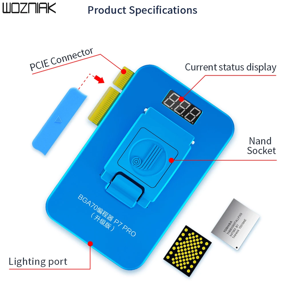 Программатор NAND JC P7 PRO Многофункциональный модуль чтения и записи для