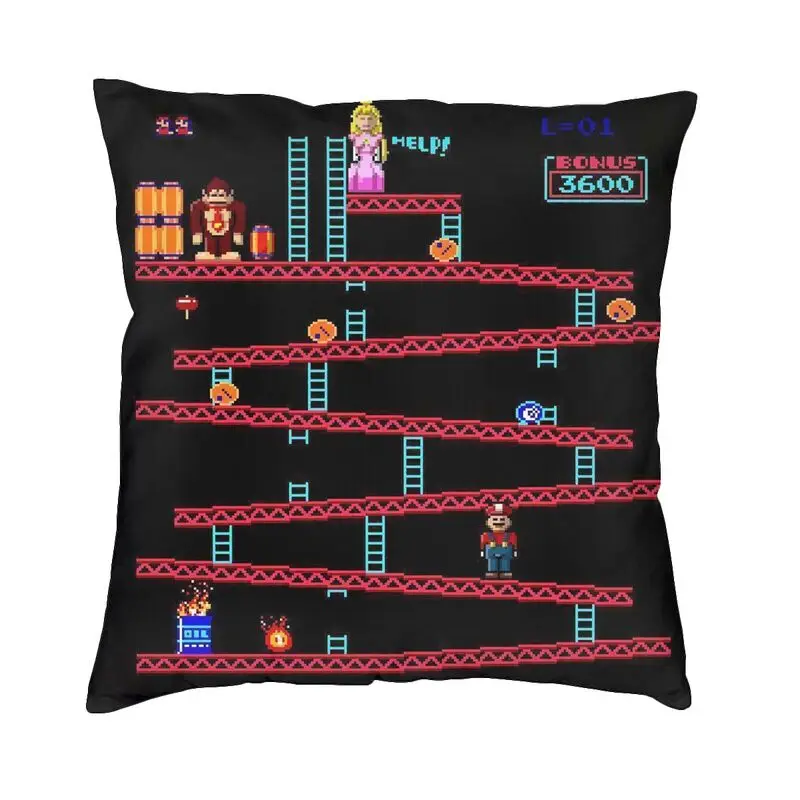 Чехол Donkey Kong для диванной подушки гостиной аркадных игр искусственный