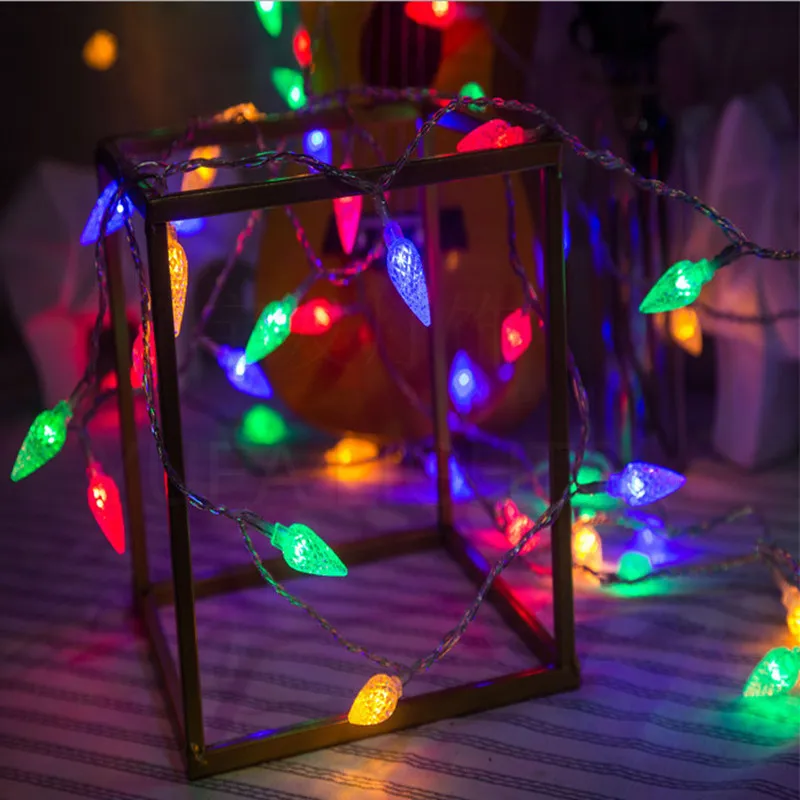 10/20/30/50/100M Strawberry Style C6 LED String Lights for Christmas Fairy Lamp Party, New Year Festival, Home and Garden Decoration image 2