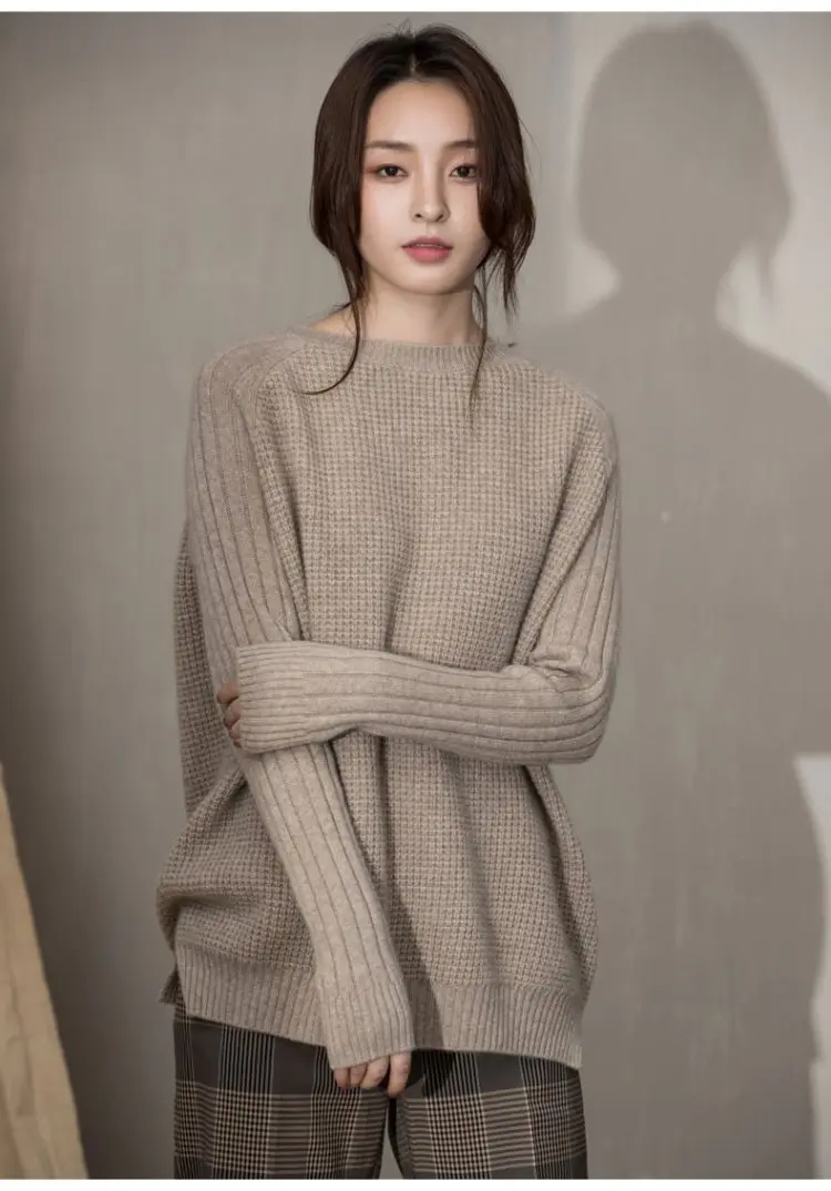 Женский плотный кашемировый свитер теплый вязаный высокоэластичный мягкий