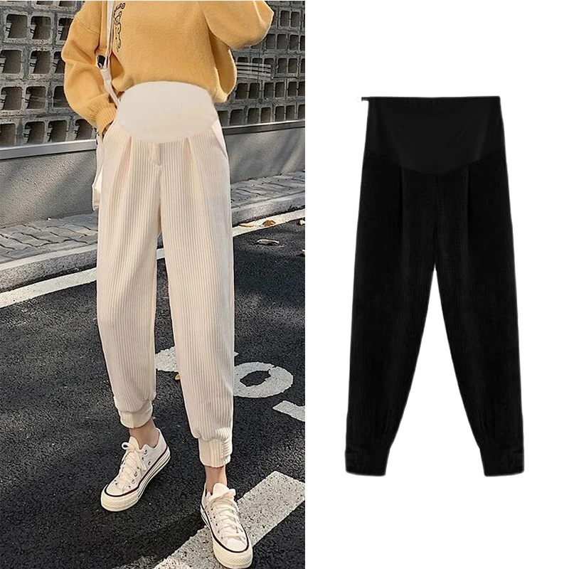 

Women Warm Winter Maternity Clothes Thickening Pregnancy Trousers Clothing Velvet Maternity Leggings Pants For Pregnant