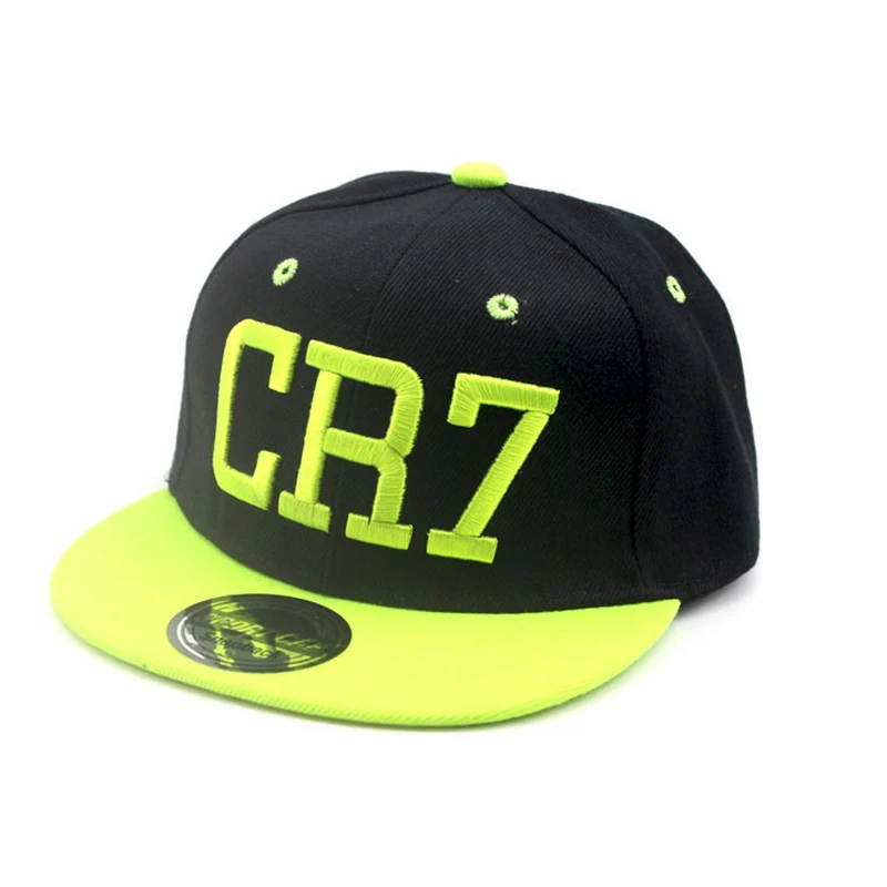 Новая корейская летняя весенняя детская бейсболка для мальчиков и девочек с детским заголовком хип-хоп солнечная шляпа с вышивкой букв CR7 детская кепка с застежкой на кнопке.
