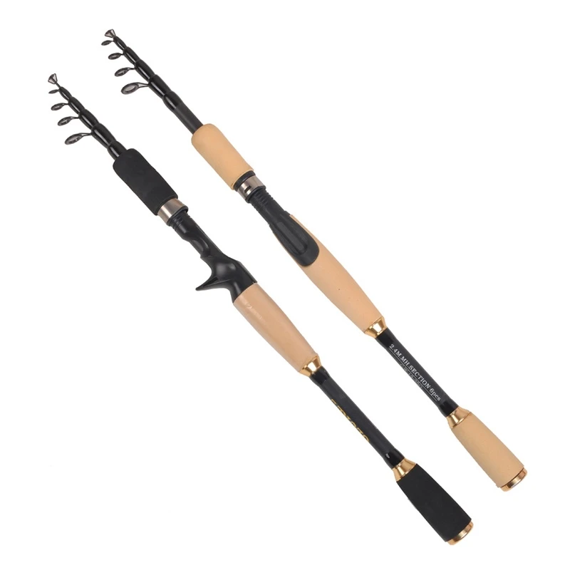 

1.8~2.7m Spinning Rod Carbon Casting Telescopic Fishing Rod Fast Action Portable Lure Rods Fish Pole For Travel Fishing Tackle