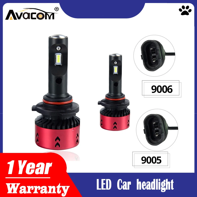 Avacom 9005/HB3 9006/HB4 светодиодный автомобильный фонарь 16000Lm 12В ZES Chip 6500K холодный белый