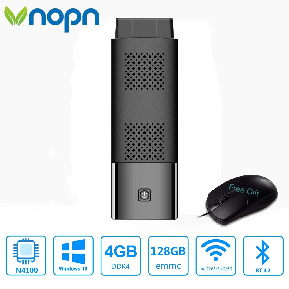 

Windows 10 MINI PC Intel Geminilake N4100 quad core up to 2.4GHz 4GB/128GB intel7265 WIFI Built-in Fan win10 Compute Stick