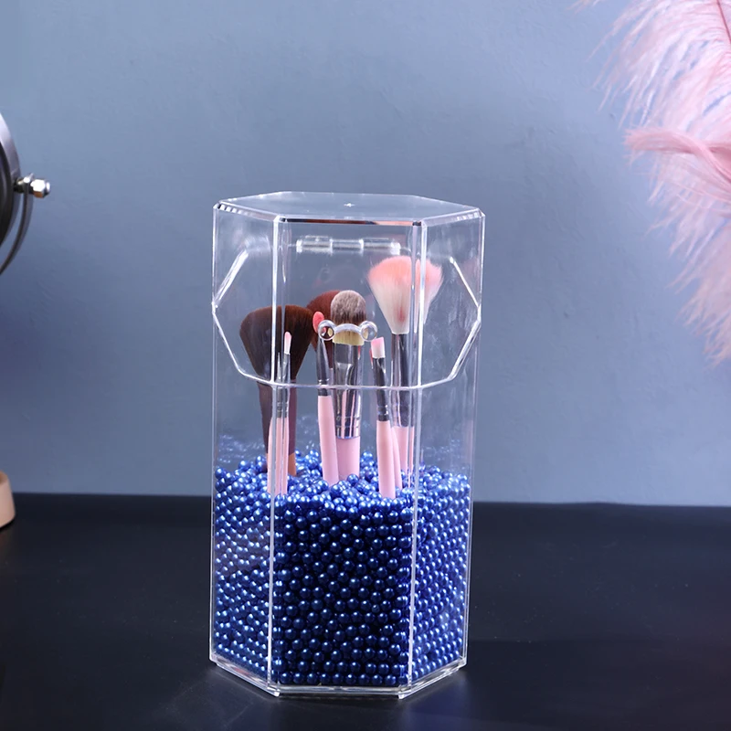 Шестигранный пластиковый органайзер для макияжа коробка хранения косметики