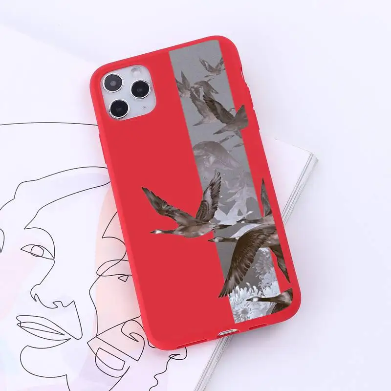 

Rose flowers art Phone Case Red Candy Color for iPhone 6 7 8 11 12 s mini pro X XS XR MAX Plus